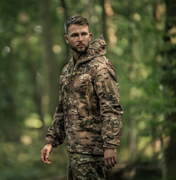 Куртка водонепроницаемая Texar ECWCS Hardshell Comodo - Arid MC Camo 2XL - изображение 4