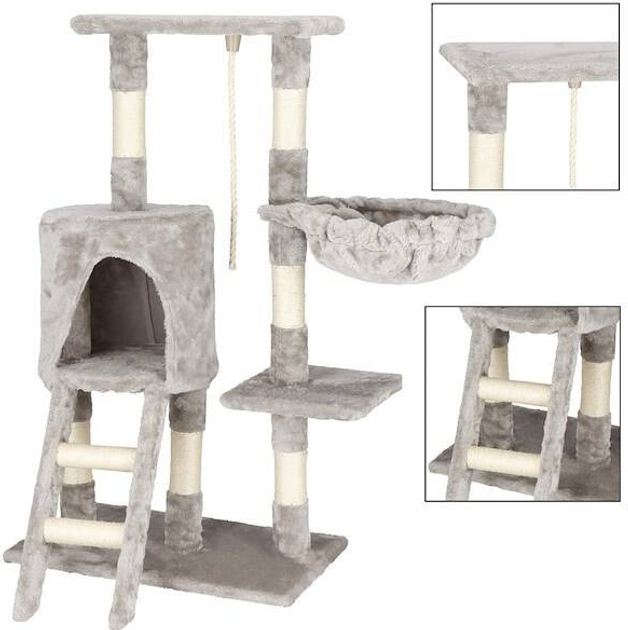 Кігтеточка для кота Springos PA1039 Сіра (5907719457611) - зображення 7