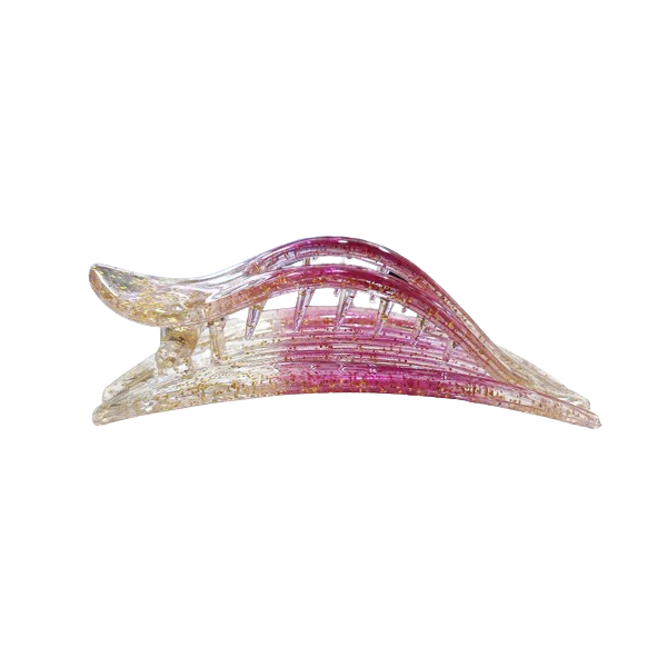 Шпилька качечка краб бічний з блискітками 9.5 см Fashion Jewelry малиновий - Фото 3 Шпилька качечка краб бічний з блискітками 9.5 см Fashion Jewelry малиновий - зображення 3