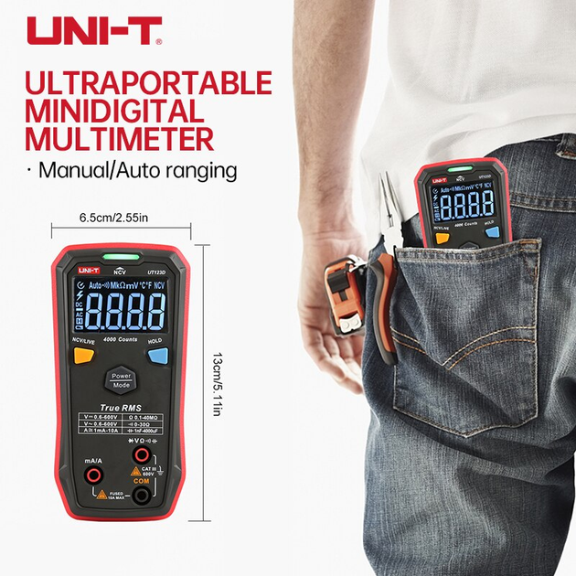 Мультиметр портативный цифровой Unit UT123D - изображение 4