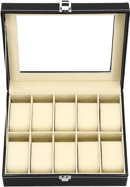 Шкатулка для годинників Springos HA1055 чорна 25 x 20 x 8 см (5907719433264) - зображення 6
