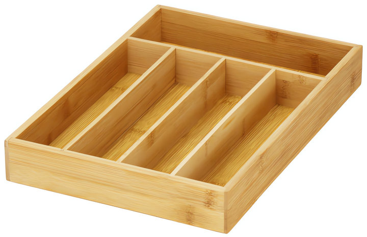 Organizer na sztućce Springos bambusowy 35x25 cm (5907719443188) - obraz 3