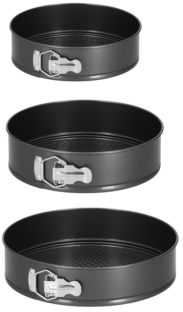 Zestaw form do pieczenia Springos czarny 3 szt (5907719444062) - obraz 3