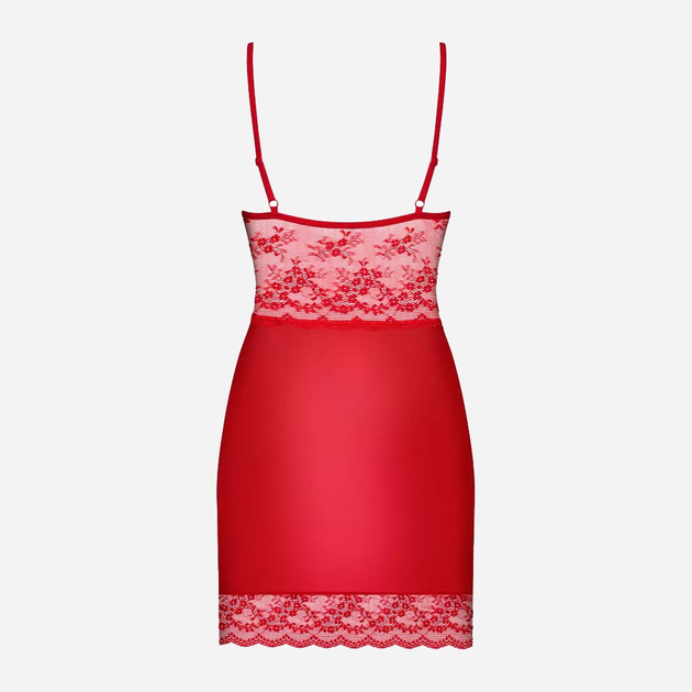 Еротичний комплект (пеньюар + трусики-стринги) Obsessive Lovica 2XL/3XL Червоний (5901688213308) - зображення 4