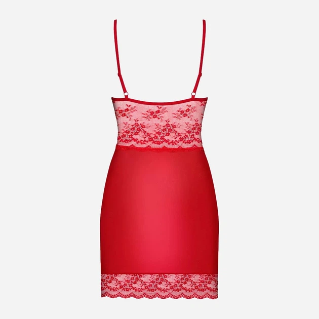 Komplet erotyczny (halka + stringi) Obsessive Lovica S/M Red - obraz 4