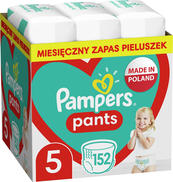 Pieluchomajtki Pampers Pants Rozmiar 5 (12-17 kg) 152 szt (8001090808004) - obraz 1