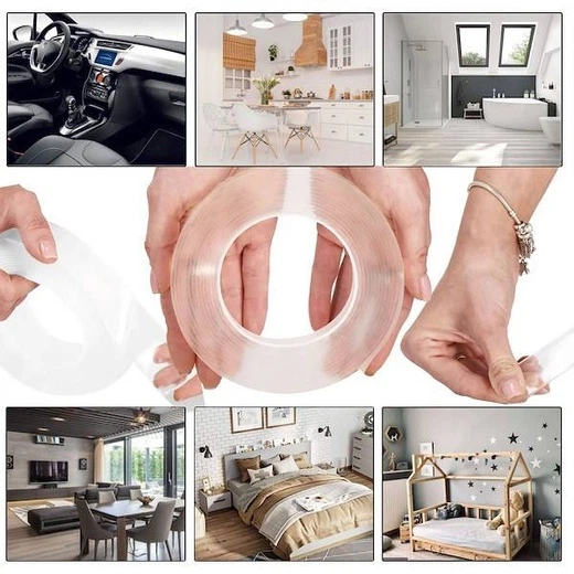 Стрічка багаторазова Springos Nano Type двостороння прозора 5м HA5194 (5907719454481) - зображення 8