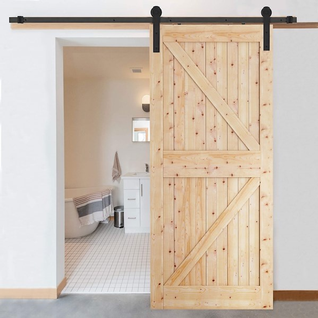 System do drzwi przesuwnych Springos 183 cm prowadnica, do 100 kg, stal HA5009 (5907719429526) - obraz 16