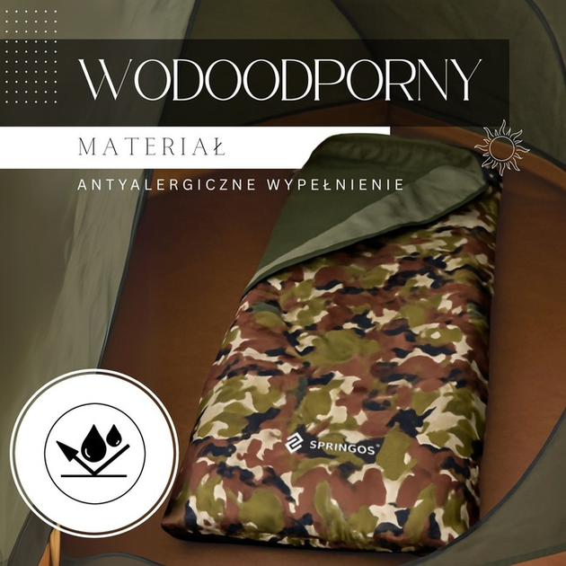 Śpiwór turystyczny Springos CS0041 210 x 73 cm (5907719436630) - obraz 14