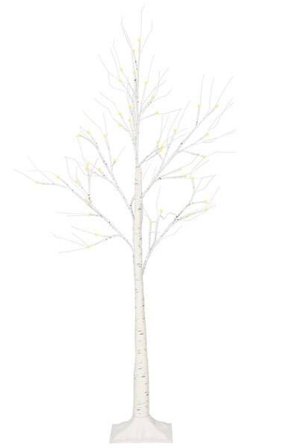 Świecące drzewko Springos CL0951 150 cm 72 LED Brzoza (5907719426457) - obraz 1