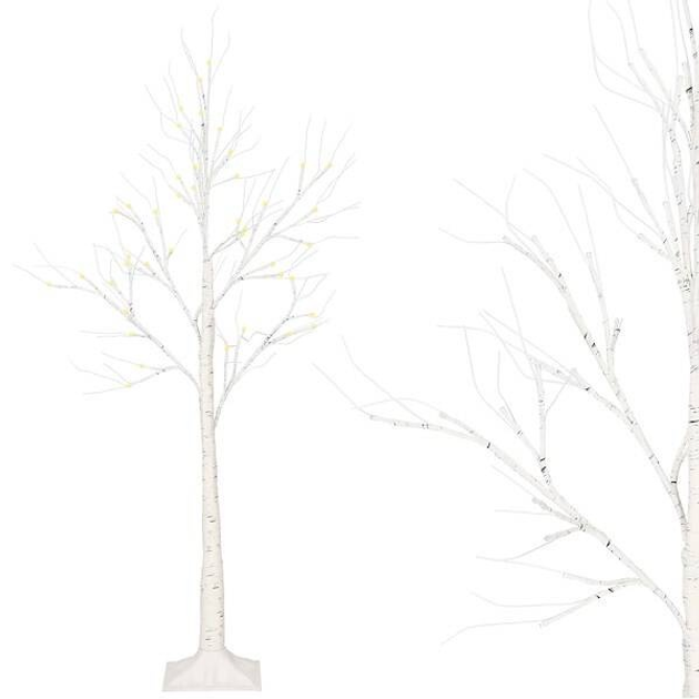 Świecące drzewko Springos CL0951 150 cm 72 LED Brzoza (5907719426457) - obraz 3