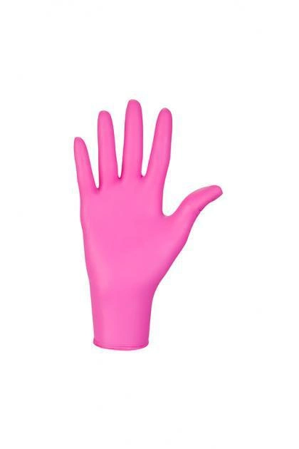 Перчатки розовые Nitrylex Collagen 10 УП (1000 шт.) нитриловые - изображение 2