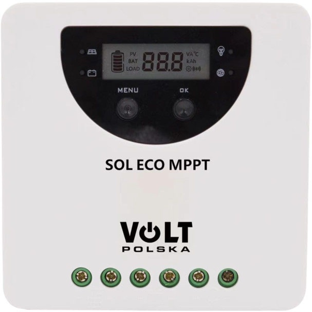 Контролер сонячної панелі Volt Polska SOL ECO MPPT 20A (100V) 12/24V (3IPSMPPT21) - зображення 1