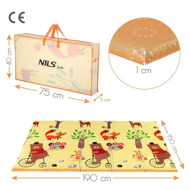 Детский складной коврик Nils Fun Forest MD05 190x150 cm - изображение 6