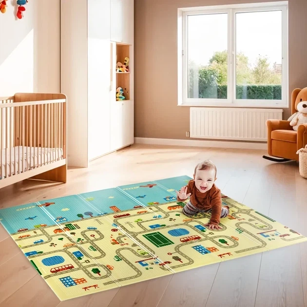 Дитячий складаний килимок Nils Fun City MD04 195x180 см - зображення 3
