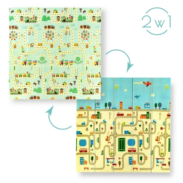 Дитячий складаний килимок Nils Fun City MD04 195x180 см - зображення 4