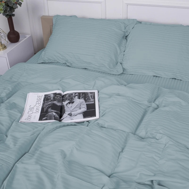 Підковдра MirSon 143х210 Satin Stripe 30-0015 Green Wave від Rozetka на платформі USKIDKA Акція на Підковдра MirSon 143х210 Satin Stripe 30-0015 Green Wave від Rozetka