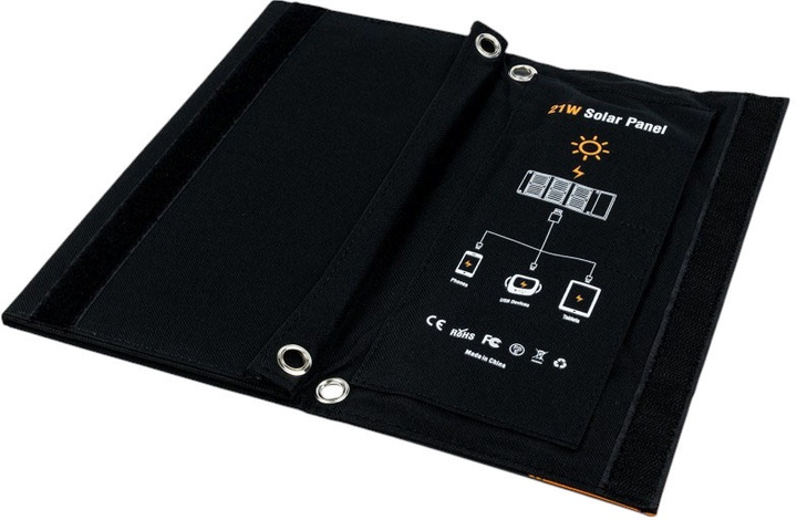 Przenośny panel słoneczny Volt Polska Travel Solar 21W USB (5TSOLAR021) - obraz 3