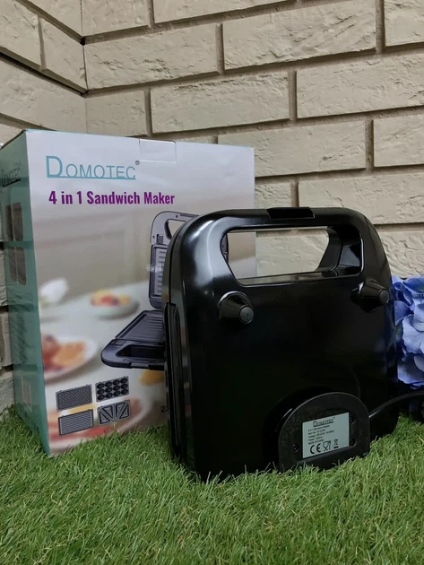 Сэндвичница 4в1 Domotec SI-234B 1200Вт — вафельница, гриль, орешница, мультипечь - изображение 2