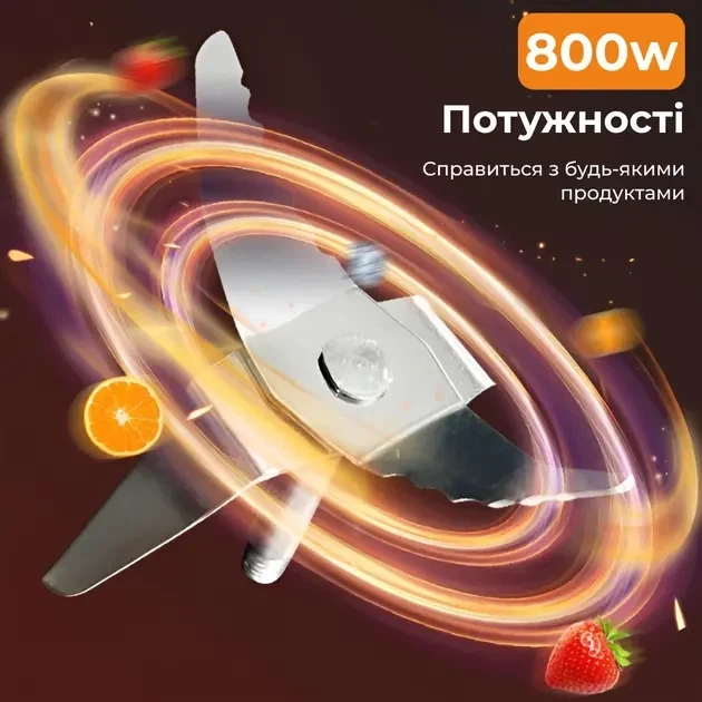 Стационарный блендер Sokany SK-186 800 Вт со стеклянной чашей 1,5 л, кофемолкой, 4 скорости, колка льда, импульсный режим - Фото 7 Стационарный блендер Sokany SK-186 800 Вт со стеклянной чашей 1,5 л, кофемолкой, 4 скорости, колка льда, импульсный режим - изображение 7