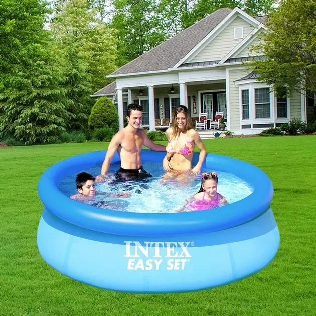 Надувной круглый бассейн Intex 28132 Easy Set 366×76 см с фильтром-насосом, 5621 л - изображение 3