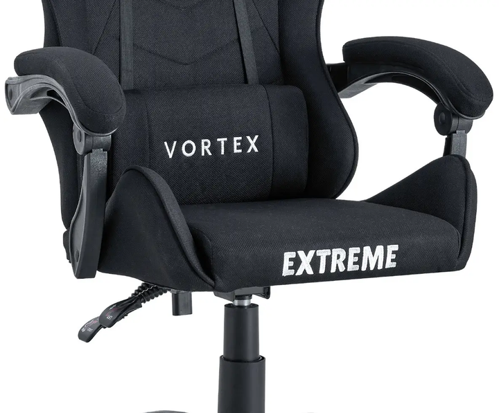 Комп'ютерне крісло тканинне Extreme VORTEX чорний для геймерів та роботи - Фото 4 Комп'ютерне крісло тканинне Extreme VORTEX чорний для геймерів та роботи - изображение 4
