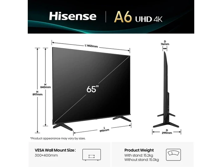 Телевізор Hisense 65A6Q - Фото 3 Телевізор Hisense 65A6Q - изображение 3