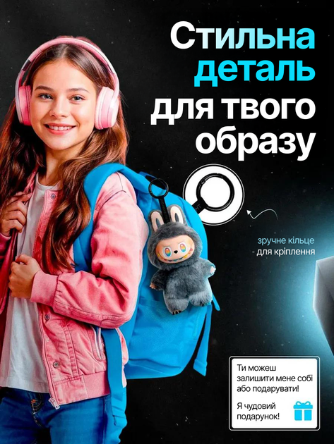 Мягкая игрушка Labubu Energy Series 17 см (Серия 3) — Лабубу плюшевый брелок-сюрприз для рюкзака, сумки, ключей - изображение 2