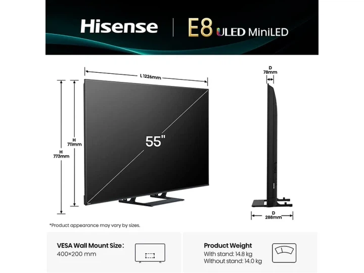 Телевізор Hisense 55E8Q - Фото 11 Телевізор Hisense 55E8Q - изображение 11