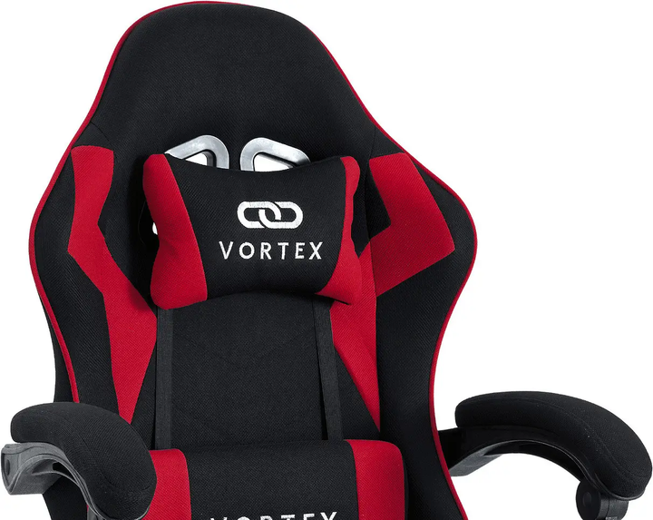 Комп'ютерне крісло тканинне Extreme VORTEX червоний для геймерів та роботи - изображение 3