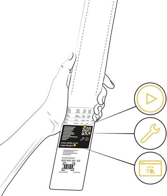 Щітка склоочисника Hella WP16 400 мм (9XW178878161) - зображення 3