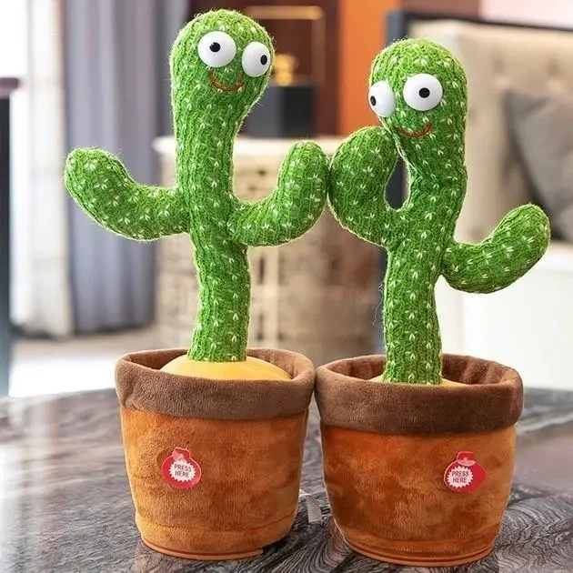 Танцующий кактус, свето - музыкальная игрушка на батарейках, Dancing Cactus TikTok кактус в вазоне 34 см - Фото 6 Танцующий кактус, свето - музыкальная игрушка на батарейках, Dancing Cactus TikTok кактус в вазоне 34 см - изображение 6