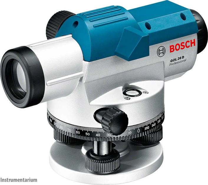 Профессиональный оптический нивелир Bosch GOL 26 D+BT 160+GR 500: 360 градусов, до 100м, 26х зум - изображение 2