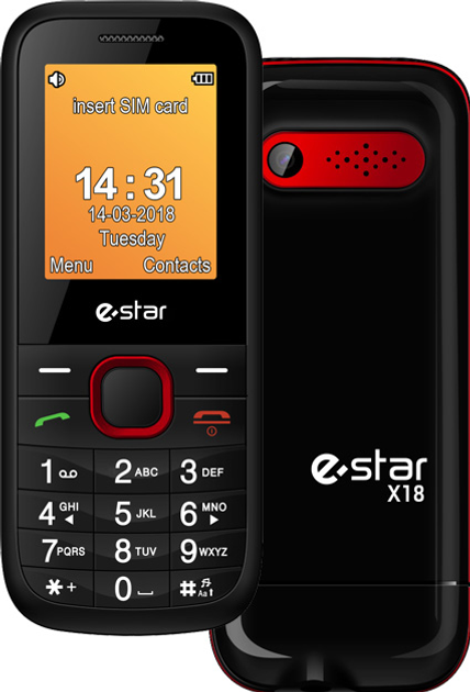 Мобільний телефон eSTAR X18 Black/Red (TLRPEST00016RE) - зображення 1