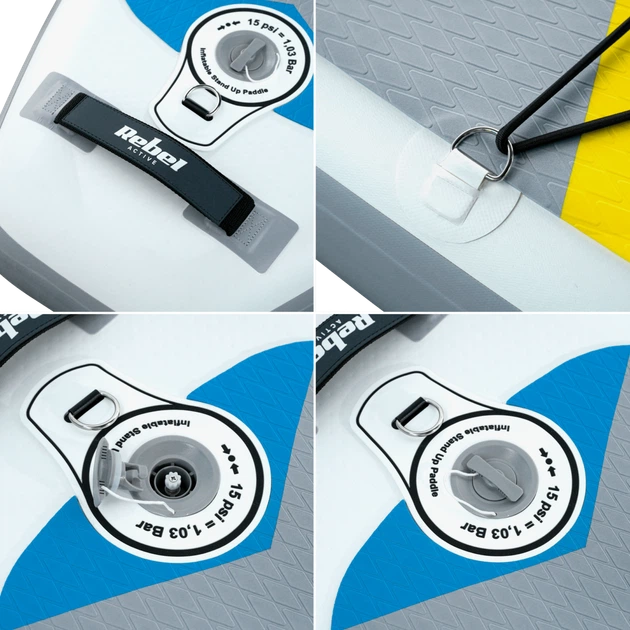 SUP дошка 350см Rebel ACTIVE з аксесуарами сапборд 150 кг 350 x 81 х 15 см White - зображення 9