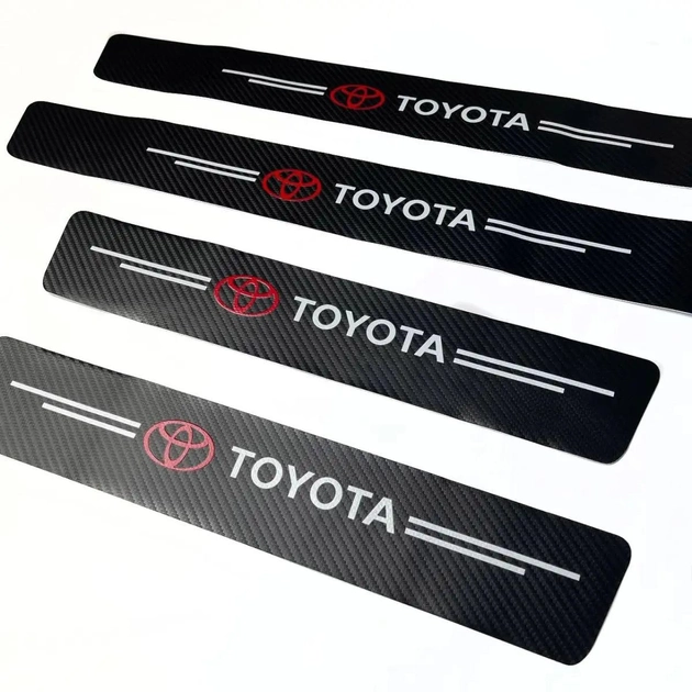 Защитная пленка на пороги карбон логотип Toyota (Auto-62512) аксесуари для авто - изображение 3