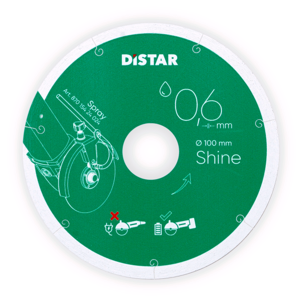 Алмазний відрізний круг Distar Shine 1A1R (101.6х0.6х22.23 мм) (11133034025) - Фото 1 Алмазний відрізний круг Distar Shine 1A1R (101.6х0.6х22.23 мм) (11133034025) - изображение 1