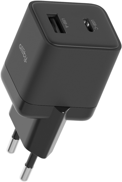 Ładowarka sieciowa Allity GaN PD QC ATC-01-20WAC 1x USB-C 1x USB-A 20W Black (5906667550139) - obraz 2