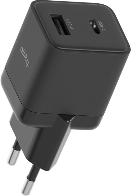 Ładowarka sieciowa Allity GaN PD QC ATC-01-30WAC 1x USB-C 1x USB-A 30W Black (5906667550153) - obraz 2