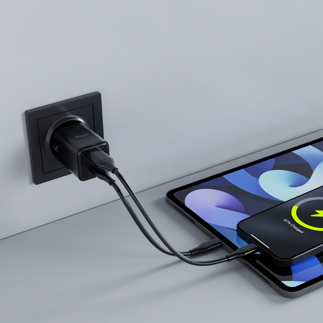 Ładowarka sieciowa Allity GaN PD QC ATC-01-30WAC 1x USB-C 1x USB-A 30W Black (5906667550153) - obraz 9