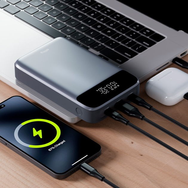 Powerbank Allity APB-200 19200 mAh 130W Grey (GSM187745) - obraz 10