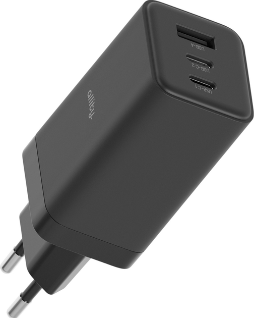Зарядний пристрій Allity GaN PD QC ATC-01-65WACC 2x USB-C + 1x USB-A 65W Black (5906667550177) - зображення 2