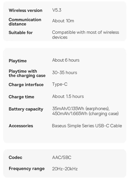 Бездротові Bluetooth навушники Baseus Encok W2i Чорні - зображення 8