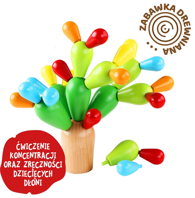 Zabawka edukacyjna Askato Pomysłowy Skrzat Wywrotny Kaktus (6901440117119) - obraz 3