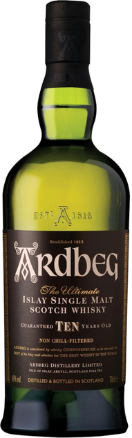 Виски Ardbeg 10 лет выдержки 0.7 л 46% (5010494195286) – фото