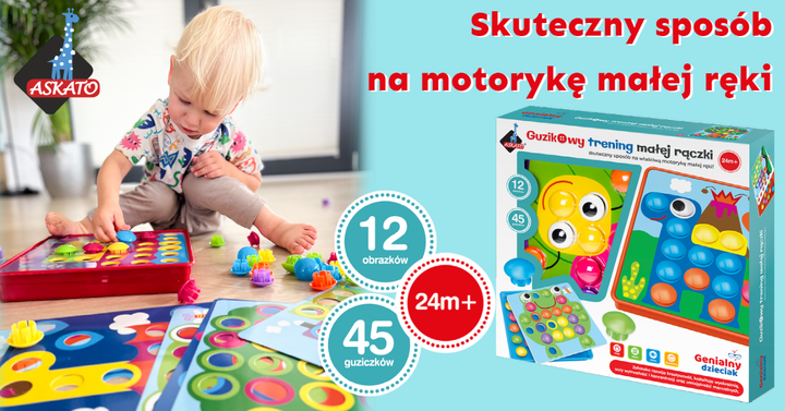 Мозаїка Askato Навчання натисканню кнопок для маленької руки 45 елементів (6901440104775) - зображення 2