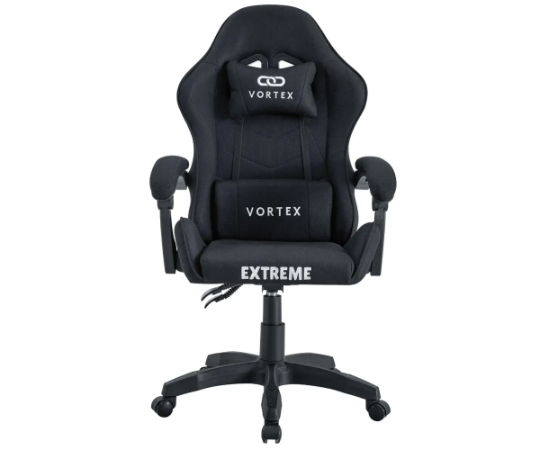 Ігрове крісло обшите тканиною для геймерів та роботи Extreme VR чорний комп‘ютерне крісло - зображення 2