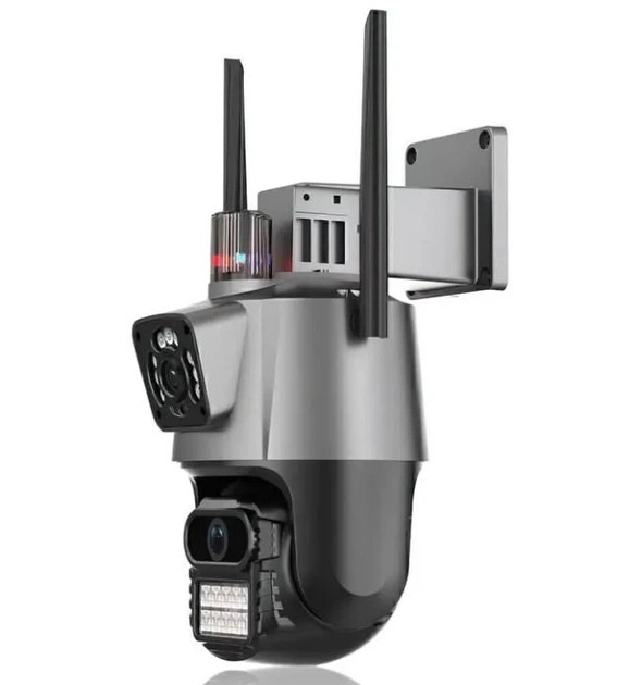 Уличная Wi-Fi IP-камера 8MP P11-QQ6 двойная оптика черная защита от воды IP66 - изображение 7
