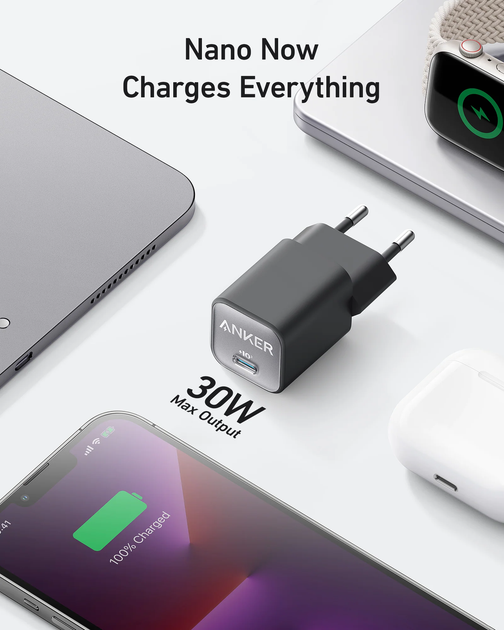 Зарядний пристрій Anker 511 Super Fast Charging Nano III 30W чорний (2000146) - зображення 3