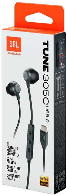 Słuchawki JBL Tune 305C USB-C Black (JBLT305CBLK) - obraz 7